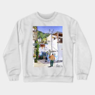 Patio in Sacromonte, Granada, Spain Crewneck Sweatshirt